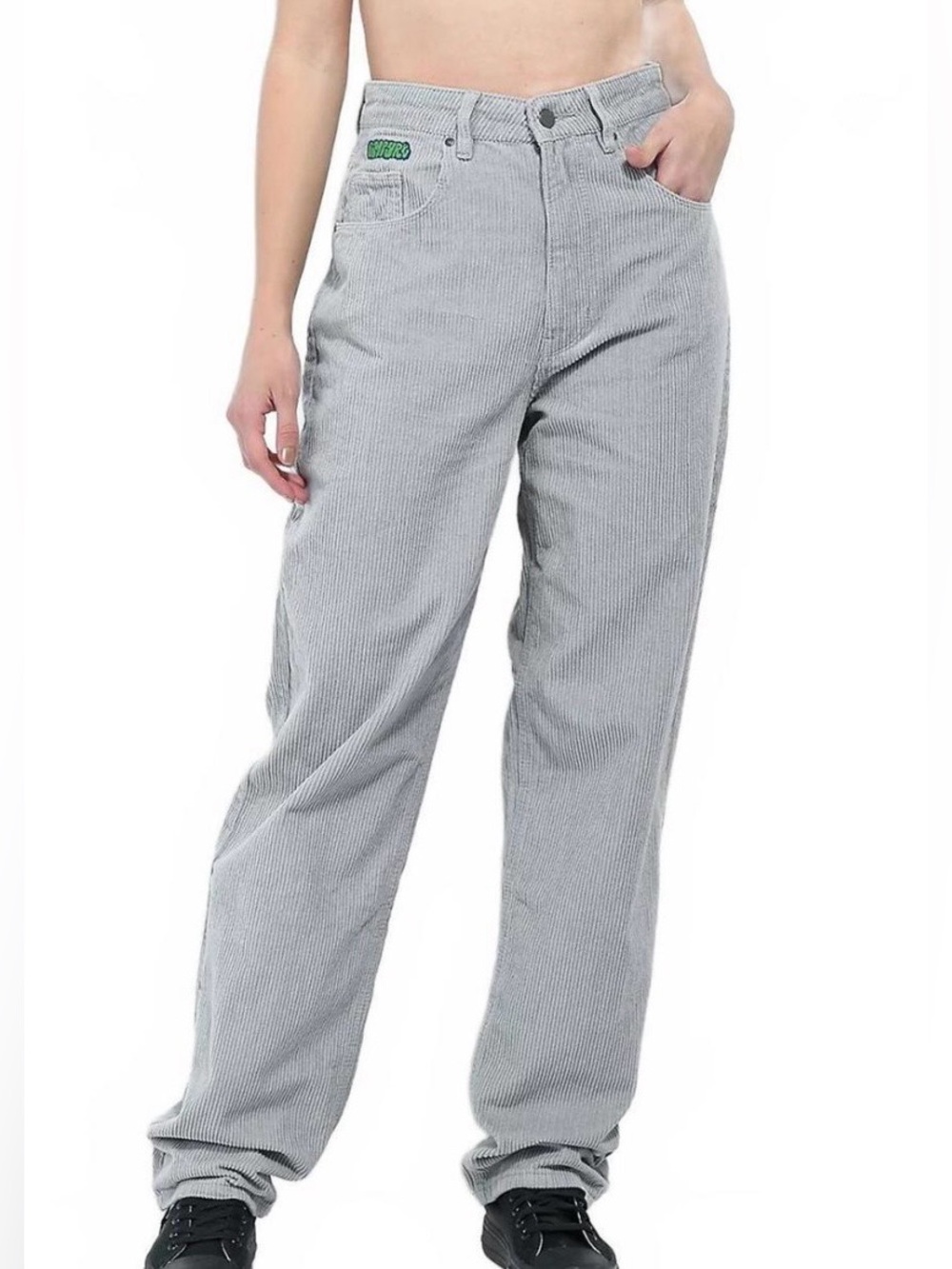 Empyre Tori Corduroy Pants Women’s Beige Baggy Skate Loose Fit Size 0 Grunge Y2K